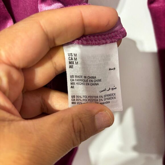 NWT And Now This Crush Velvet Long-Sleeve Surplice Bodysuit Medium Long Sleeves - Picture 6 of 7